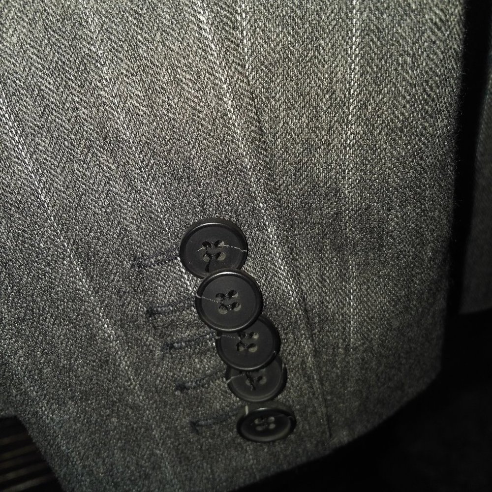 Zara Basic Collection Pinstripe Gray Blazer - image 8